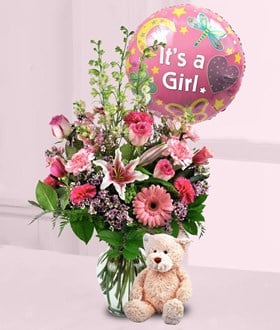 Baby Girl Flower Arrangement